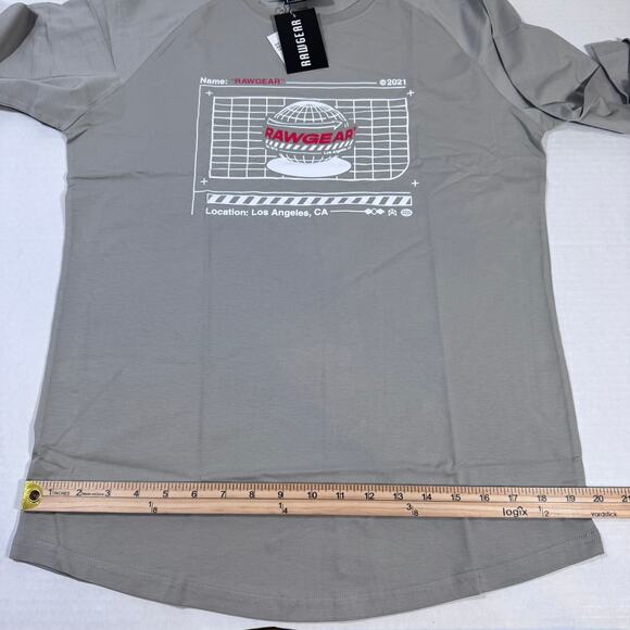 Rawgear Grey Long Sleeve Graphic T-Shirt Model# RG440 Size Medium NWT - Picture 7 of 9